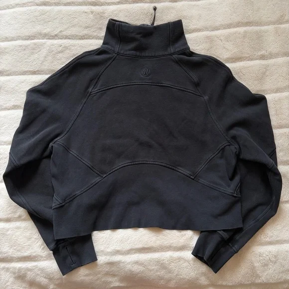 Lululemon Scuba Oversized Funnel Neck Shirt Black Size M/L - Picture 3 of 6